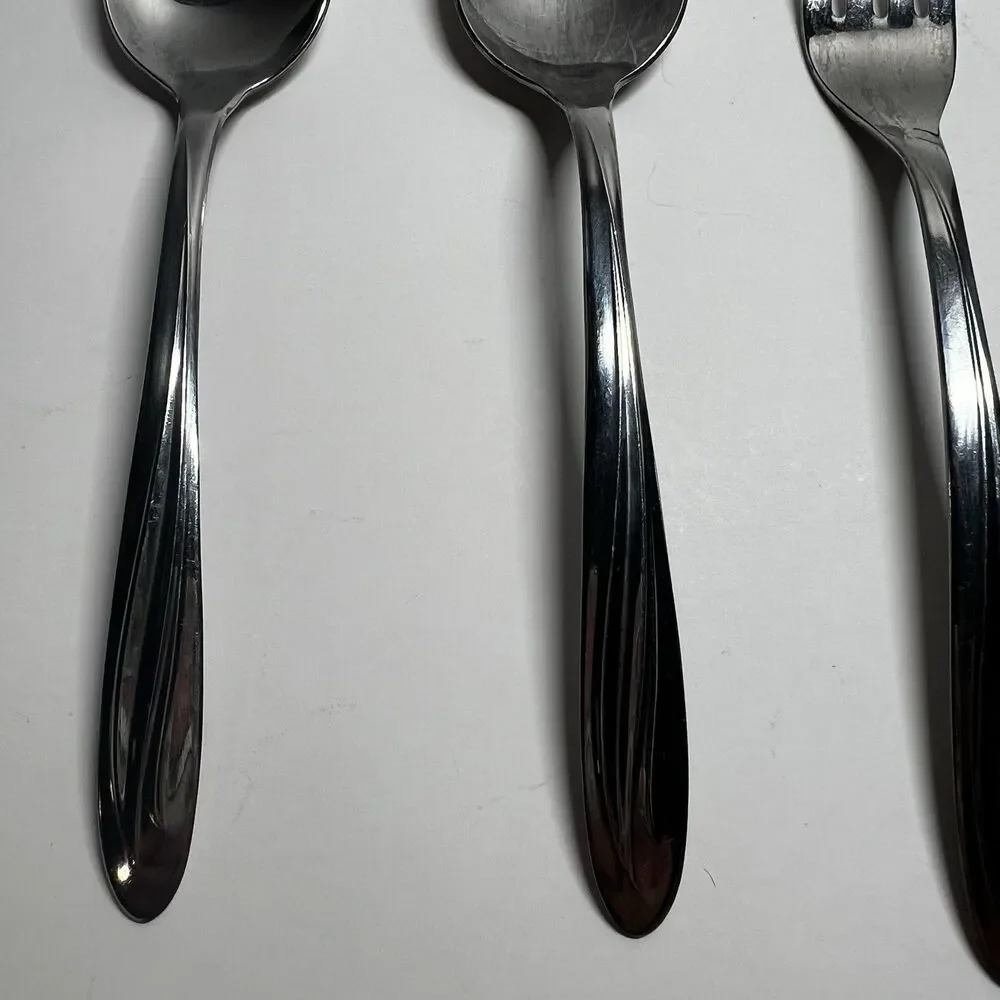 4pc Vintage International Superior Stainless USA Dynamic Swirl Flatware Set Lot